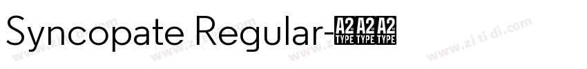 Syncopate Regular字体转换